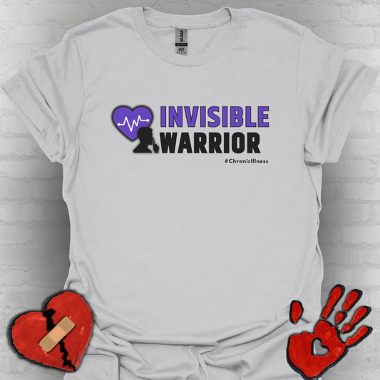 Chronic Illness Invisible Warrior- Purple Design Shirt