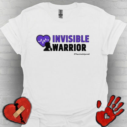 Vaccine Injured Invisible Warrior- Purple Design Shirt