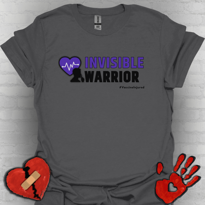 Vaccine Injured Invisible Warrior- Purple Design Shirt