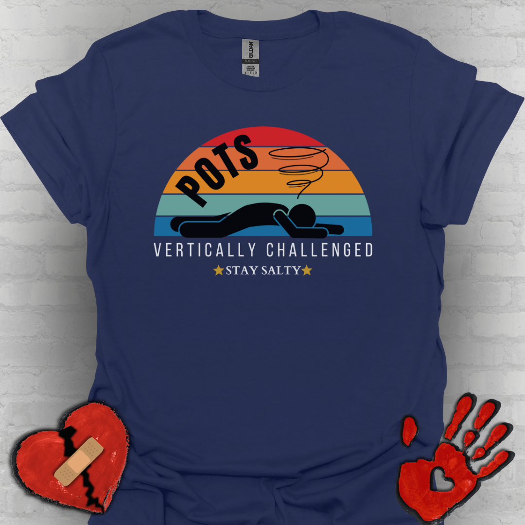 Vertically Challenged – Stay Salty (POTS Awareness Tee)