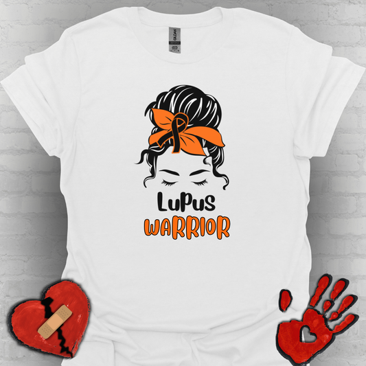 Lupus Warrior – Messy Bun Awareness Ribbon Tee
