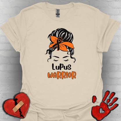 Lupus Warrior – Messy Bun Awareness Ribbon Tee