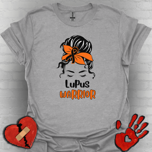 Lupus Warrior – Messy Bun Awareness Ribbon Tee