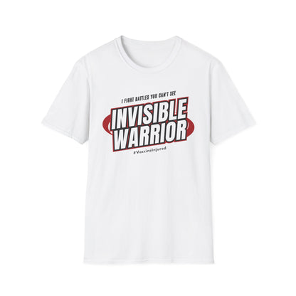 Vaccine Injured- Invisible Warriors Fighting Battles Shirt- Red Design
