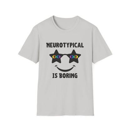 Neurotypical Is Boring Star Sunglasses Design – Neurodivergent Shirt