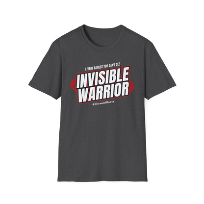 Invisible Warriors Fighting Battles Shirt- Chronic Illness Red Design