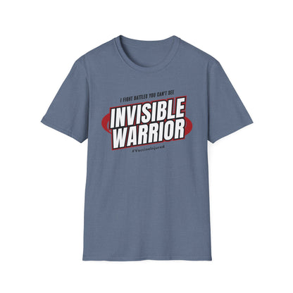 Vaccine Injured- Invisible Warriors Fighting Battles Shirt- Red Design