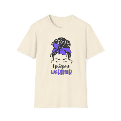 Epilepsy Warrior – Messy Bun Awareness Ribbon Tee