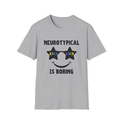 Neurotypical Is Boring Star Sunglasses Design – Neurodivergent Shirt