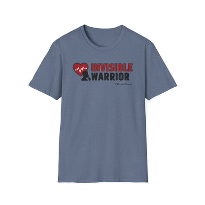 Chronic Illness Invisible Warrior- Red Design Shirt